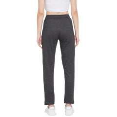 Women's Dark Grey Cotton Track Pants