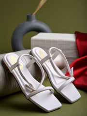Shoetopia - Fashion & Comfortable Casual White Sandals For Women & Girls