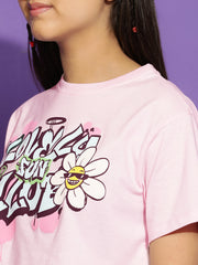 بلوزة قصيرة قطنية للبنات