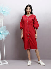 Cotton Denim Sheath Dress
