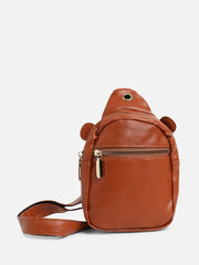 Haute Sauce-Women's The Patch Sling Bag - Tan Brown