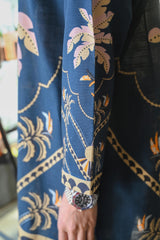 Midnight Blue Palm Print Co-Ord Set - Bold & Breezy Style