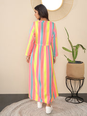 Women's Bright Rainbow Printed Shrug Coverup