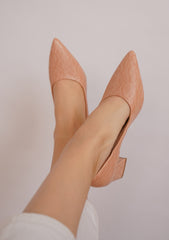 Fashion Closed Back Pumps 2 inches Block Heels