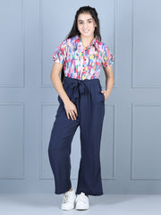 Girls Polyester Abstract Printed Jumpsuit