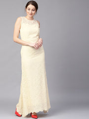 Yellow Lace Maxi Dress