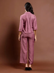 Floral Patchwork Linen Shirt & Trousers