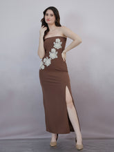 Women Embellished Bandeau Midi Dress
