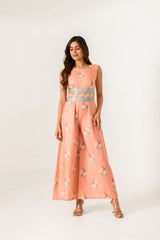 Scarlet Orange Embellished Jumpsuit