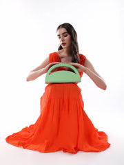 حقيبة يد ميزالونا للنساء - أخضر فستقي