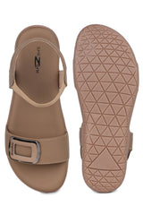 Casual Beige One Toe Flats Round Toe Ankle Loop Flats