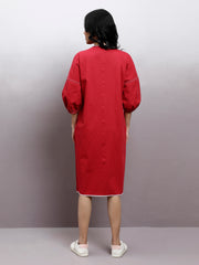 Cotton Denim Sheath Dress