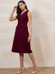 Scuba Sleeveless Formal Blazer Dress