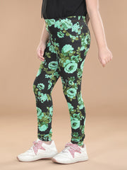 Girls Cotton Floral Printed Jegging