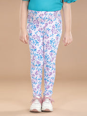 Girls Cotton Floral Printed Jegging
