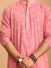 Shvaas By Vastramay - Men's Pink Cotton Kurta