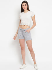 Women's Pink Cotton Shorts