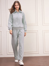 Women's Grey Fleece Tracksuit Set