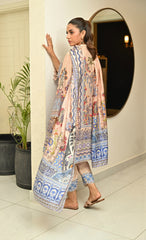 طقم من قماش الموسلين المطبوع