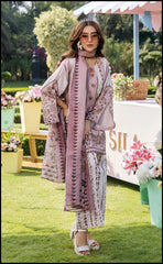 Printed Korean Bsy Co Ord Set With Muslin Dupatta