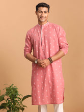 Shvaas By Vastramay - Men's Pink Cotton Kurta