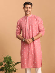 Shvaas By Vastramay - Men's Pink Cotton Kurta