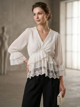Flared Sleeve Ruffles Georgette Top