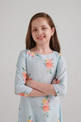 Baby Blue Dhoti Jumpsuit Kids