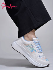 Shoetopia - Smart Casual Blue Sneakers For Women & Girls