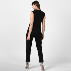 Women's Black and Multi-coloured Sequin Jumpsuit