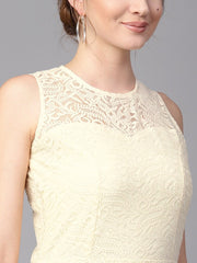 Yellow Lace Maxi Dress