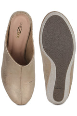 Shezone - Casual Fashion Mules 5 Inches Wedge Open Back Round Toe Heels