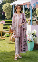 Printed Korean Bsy Co Ord Set With Muslin Dupatta