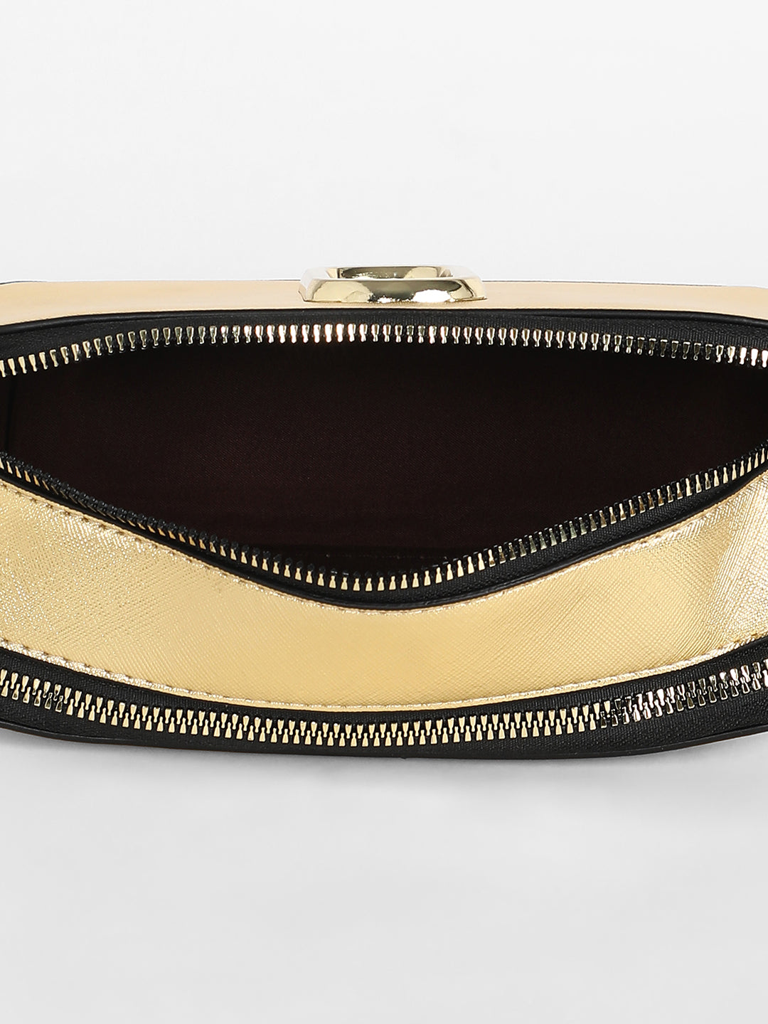 Haute Sauce-Women's The Block Box Sling Bag - Metallic Gold