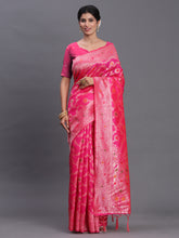 Banarasi Silk Saree with Floral Zari Weaving - Festive Traditional Elegance for Weddings & Celebrations