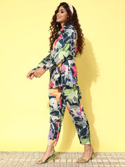 Indo Era - Women Printed Shirt with Trousers Co - Ords