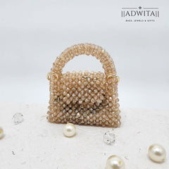 Adwita - Mini Crystal Bag - Champange Gold