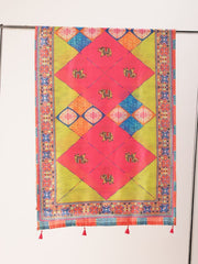 Sangam - Prints Multi color Art Silk Printed Traditional Tassel Dupatta