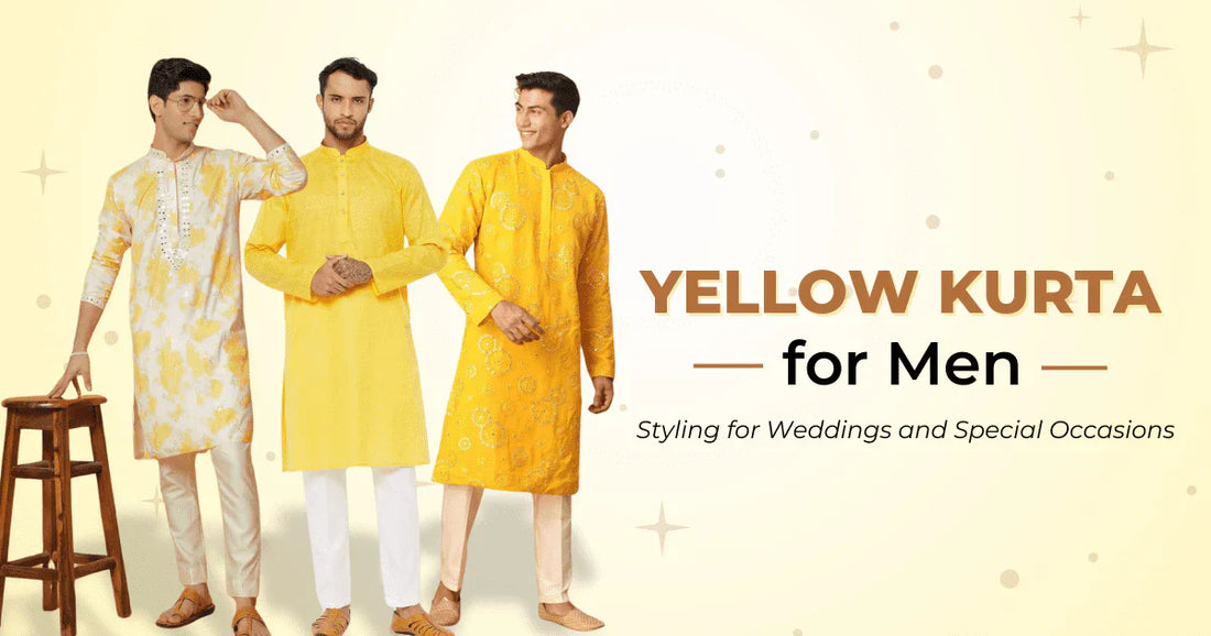 Yellow Kurta for Men for weddings and special occasions