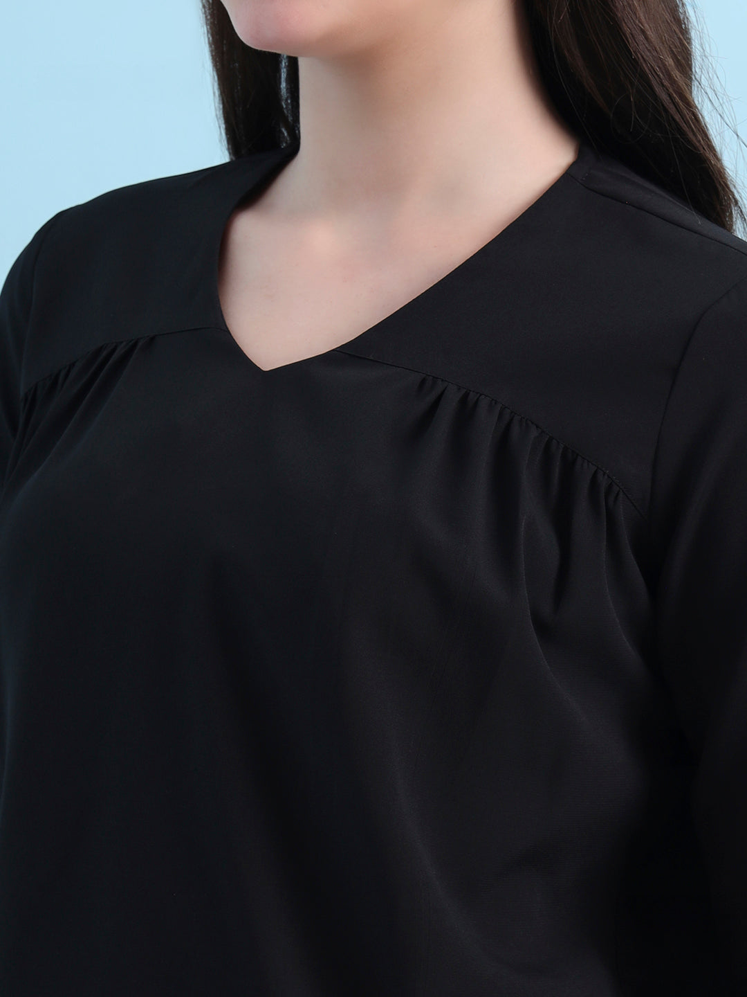 casual puff sleeves solid women top 5