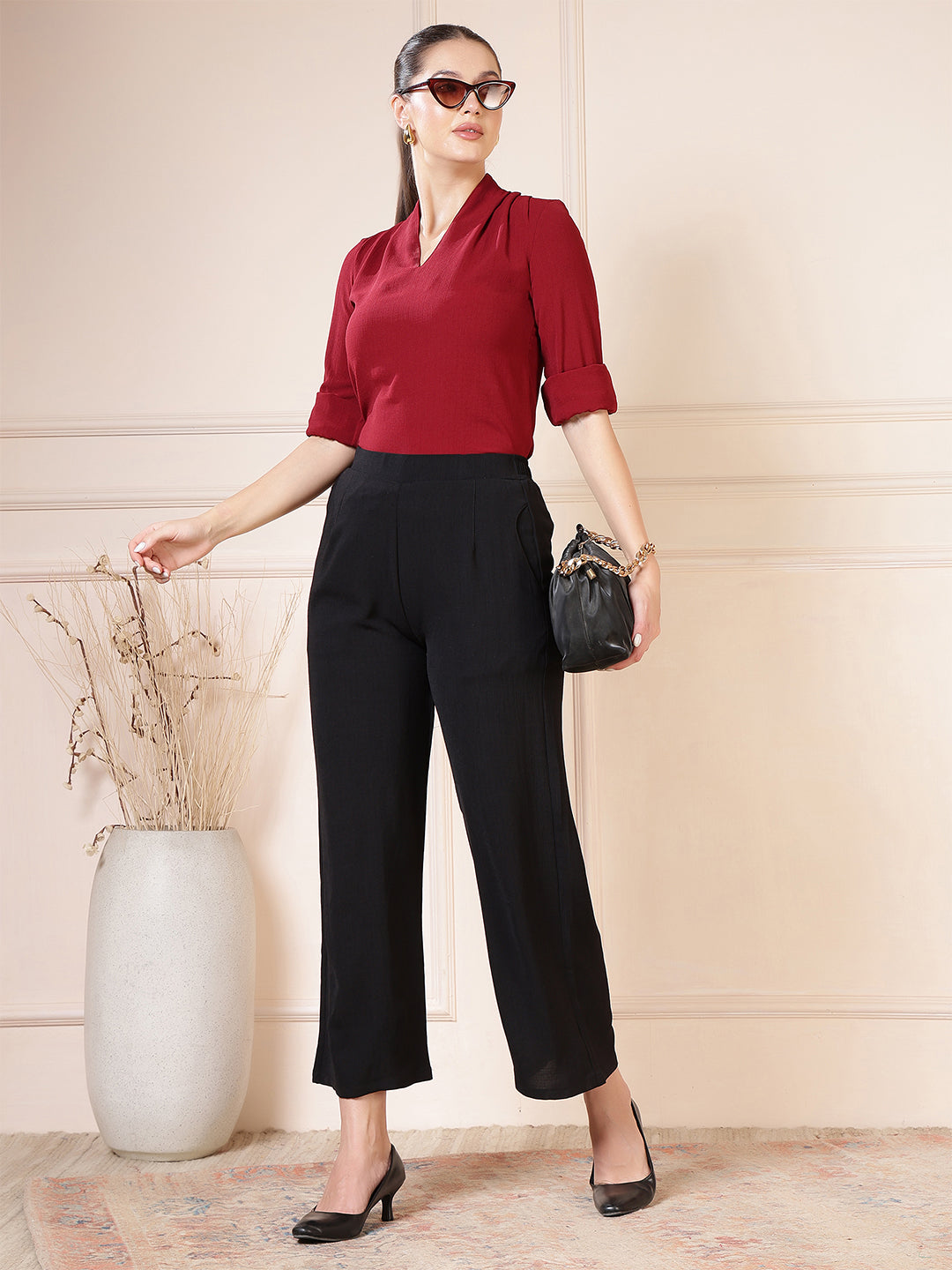 women high waist wide leg palazzo pants 2