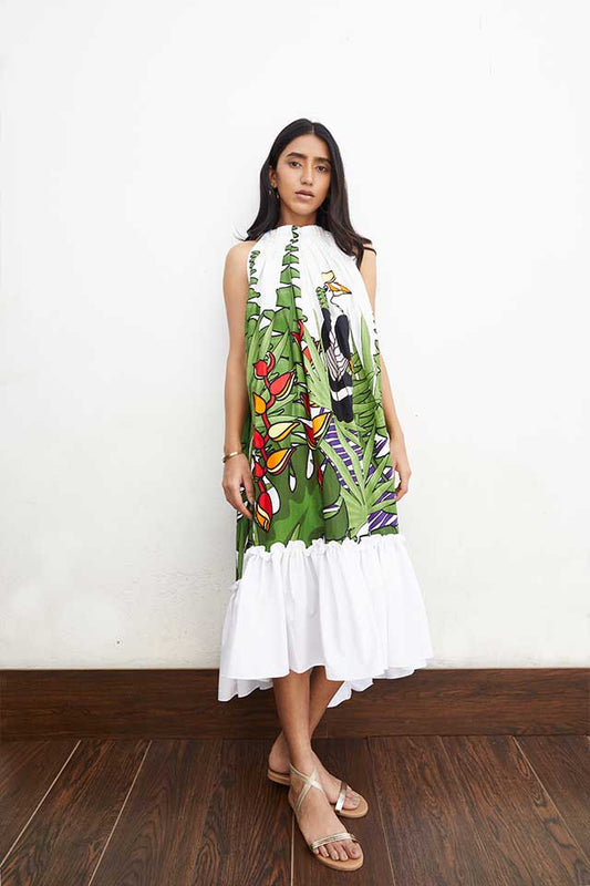 Modestt - Garden print pleated long dress