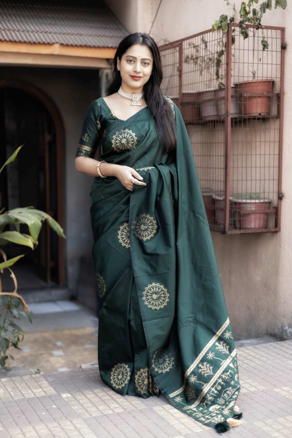 Soft Poly Silk saree with stylish prints