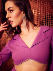 athena pink shirt collar front cutout party playsuit