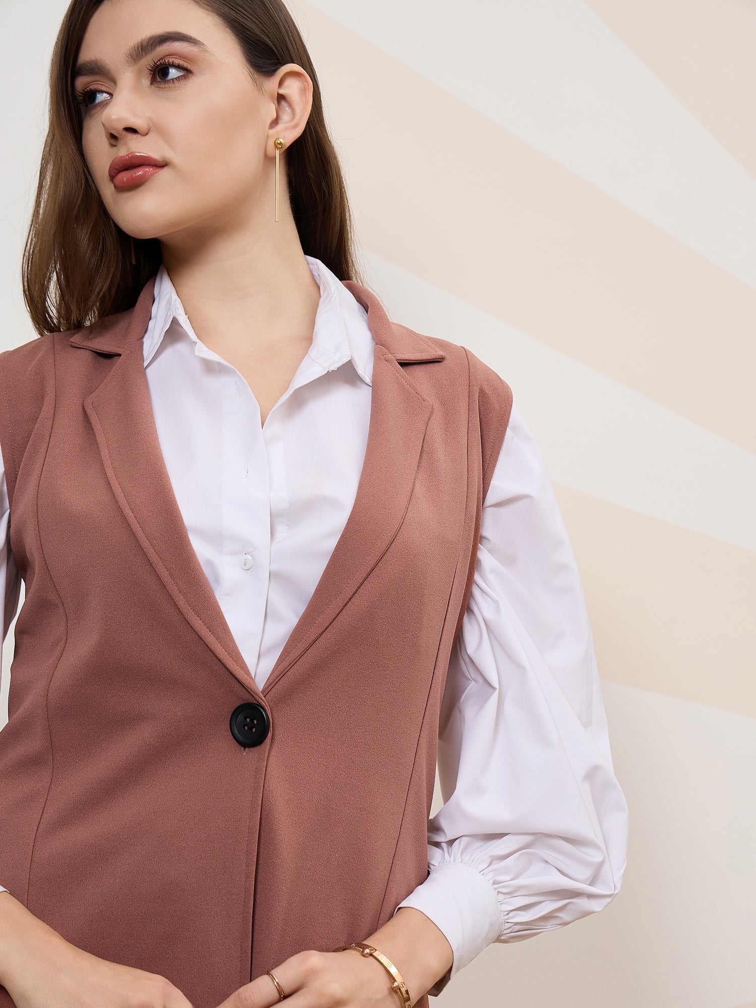 athena immutable v neck sleeveless slim fit blazer with trousers 1