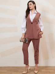 athena immutable v neck sleeveless slim fit blazer with trousers 1