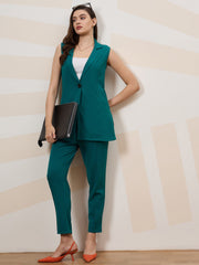 athena immutable v neck sleeveless slim fit blazer with trousers
