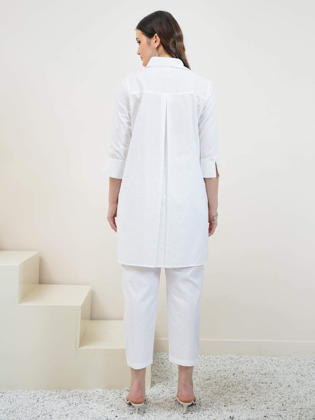 embroidered shirt with trouser co ords