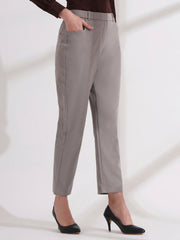 women comfort high rise regular fit formal pant 2