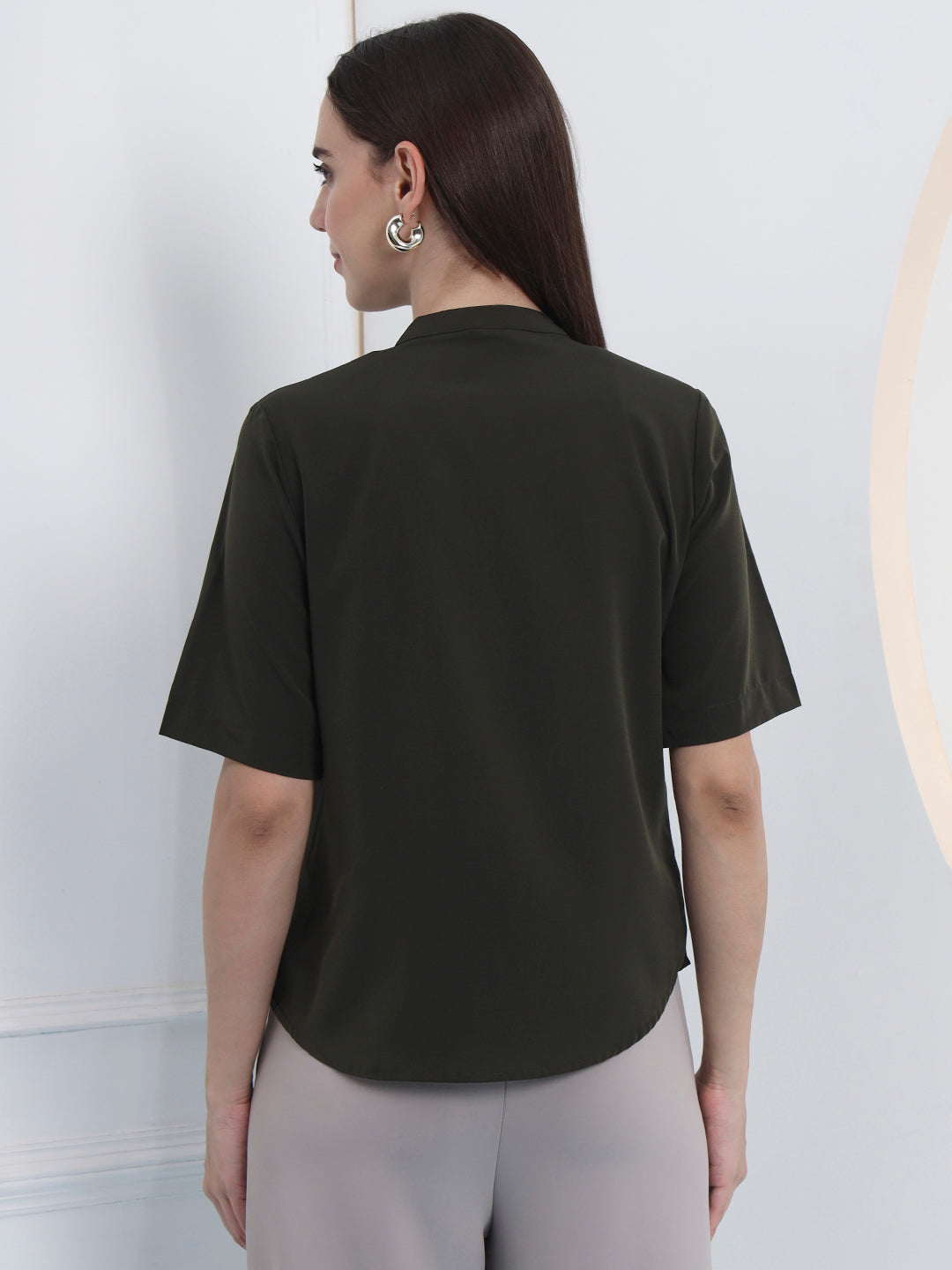 women high neck regular sleeve top 4